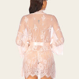 Lace Kimono Mesh Robe