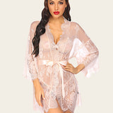 Lace Kimono Mesh Robe