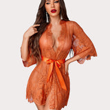 Lace Kimono Mesh Robe
