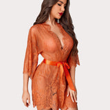 Lace Kimono Mesh Robe