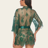 Lace Kimono Mesh Robe