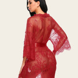 Lace Kimono Mesh Robe