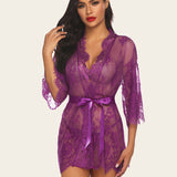 Lace Kimono Mesh Robe