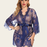 Lace Kimono Mesh Robe