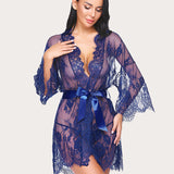 Lace Kimono Mesh Robe