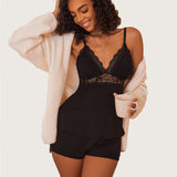 Lace Floral Cami PJS Set Pajama Set