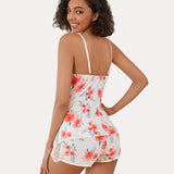 Lace Floral Cami PJS Set Pajama Set