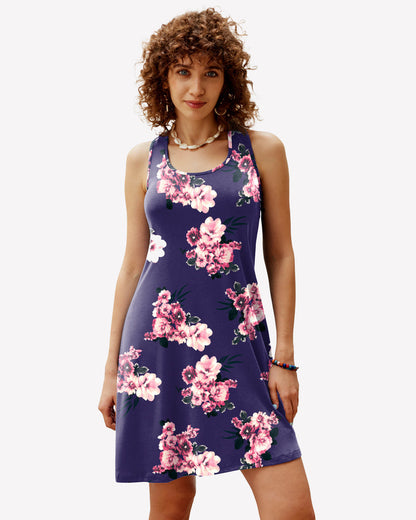 Printed Chemise Racerback Sleep Dress