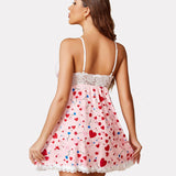 Lace V-neck Modal Babydoll Lounge Dress