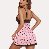 Lace V-neck Modal Babydoll Lounge Dress