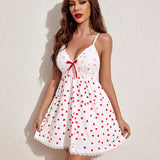 Lace V-neck Modal Babydoll Lounge Dress