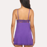 Lace V-neck Modal Babydoll Lounge Dress