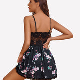Lips Lace Full Slip Sleep Dress