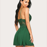 Lips Lace Full Slip Sleep Dress