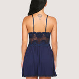 Lace Modal V-Neck Full Slip Sleep Dress