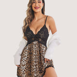 Lips Lace Full Slip Sleep Dress