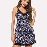 Floral Lace Full Slip Nightgown
