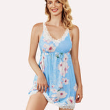 Floral Lace Full Slip Nightgown