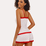 Floral Trim Cami Pajama Set