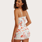 Floral Trim Cami Pajama Set