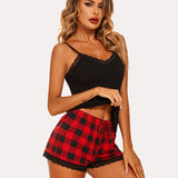 Floral Trim Cami Pajama Set