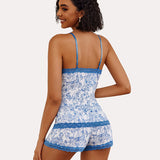 Floral Trim Cami Pajama Set