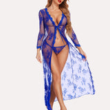 Lace Robe Bridal Sheer Wedding Gown