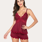 Lace Nightwear Pajamas Lounge Sets