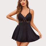 Leopard Print Lace Full Slip Dress