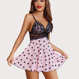 Leopard Print Lace Full Slip Dress