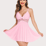 Leopard Print Lace Full Slip Dress