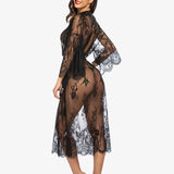 Lace Kimono Robe Sheer Nightdress