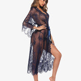 Lace Kimono Robe Sheer Nightdress