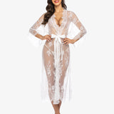 Lace Kimono Robe Sheer Nightdress