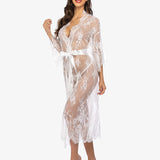 Lace Kimono Robe Sheer Nightdress