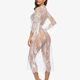 Lace Kimono Robe Sheer Nightdress