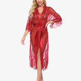 Lace Kimono Robe Sheer Nightdress