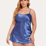 Satin Slip Nightgown Mini Dress