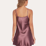 Satin Slip Nightgown Mini Dress