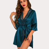 Kimono Satin Short Silky Robes