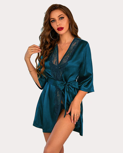 Kimono Satin Short Silky Robes