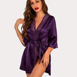 Kimono Satin Short Silky Robes