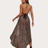 Leopard Deep V Neck Nightwear