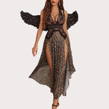 Leopard Deep V Neck Nightwear