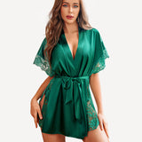 Satin Eyelash Lace Kimono