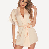 Satin Eyelash Lace Kimono