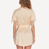 Satin Eyelash Lace Kimono