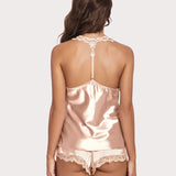 Satin Pajamas Set Cami Shorts Set