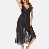 Lace Mesh Chemise V Neck Sleepwear