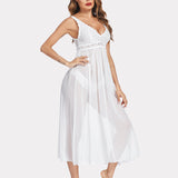 Lace Mesh Chemise V Neck Sleepwear